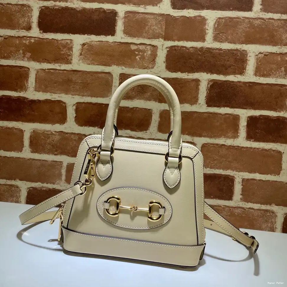 Hyper Peter Gucci handle mini 1955 Horsebit top bag 0624